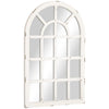 43" x 27.5" Wall Mirror, Arch Window Mirror for Wall in Living Room, Bedroom, Rustic White