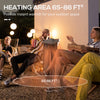 Outsunny Electric Patio Heater with Tip-Over Protection, 1500W Outdoor Heater, Space Infrared Heater with IP54 Rating and Flocking Finish, Black