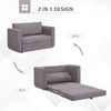 Light Grey  Pull Out Sofa Bed, Modern Convertible Loveseat Sleeper, Upholstered Sleeper Sofa for Small Space