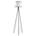 Modern Tripod Floor Lamp Free Standing Land Lamp w/ Steel Frame, Footswitch, Fabric Lampshade and E26 Base for Living Room, Bedroom - Black