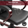 High Back Office Chairs Faux Leather Wooden High Back Executive Home Office Chair Office Roller Chairs Black