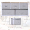 40" L 5 Drawer Horizontal Storage Cube Dresser Unit Bedroom Organizer Livingroom Shelf Tower with Fabric Bins