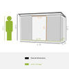 9' x 4.5' x 5.5' Outdoor Rust-Resistant Metal Garden Vented Storage Shed with Spacious Layout & Durable Construction, Grey