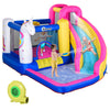 Bounce Castle, Inflatable Trampoline with Water Slide Pool Climb 11.3' x 9.8' x 6.9'