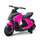 6V Kids Motorcycle Dirt Bike Electric Battery-Powered Ride-On Toy Off-road Street Bike with Music, Headlights, Rechargeable Battery, Training Wheels, for Ages 2-4, Pink