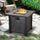 30" 50 000 BTU Outdoor Patio Backyard Gas Fire Pit Table with Beautiful Slate Tabletop & Wicker Design