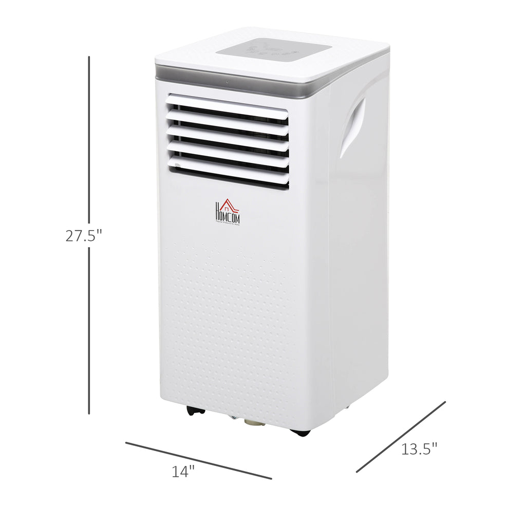 10000 BTU Mobile Portable Air Conditioner for Home Office Cooling, Dehumidifier, and Ventilating with Remote Control, White
