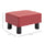 Modern Faux Leather Upholstered Rectangular Ottoman Footrest with Red Foam Seat and Plastic Legs, Red