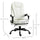 7-Point Vibrating Massage Office Chair High Back Executive Recliner with Lumbar Support, Footrest, Reclining Back, Adjustable Height, White