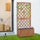 Raised Garden Bed  Garden Wooden Pine Trough Planter with Topped Trellis Climbing Plants Flower Raised Bed