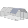 Metal Chicken Coop for 15-18 Chickens, Walk In Chicken Run Chicken Pen Hen House Outdoor with Roof for Yard, 18.7' x 9.2' x 6.4'