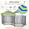 Dog Playpen with Door & Removable Cover for Small & Most Medium Sized Dogs Indoor & Outdoor Use, 47" H