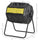 Tumbling Compost Bin Outdoor 360Â° Dual Chamber Rotating Composter 43 Gallon, Yellow