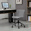Home Office Chair, Swivel Task Chair with Adjustable Height and Armless Design for Small Space, Living Room, Bedroom, Dark Grey