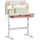 Kids Desk, Height Adjustable Children School Study Table, Student Writing Desk with Tilt Desktop, Drawer, Storage Shelf, Pen Holder, Pink