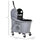 9.5 Gallon(38 Quart) Mop Bucket with Wringer Cleaning Cart, 4 Moving Wheels, 2 Separate Buckets, & Mop-Handle Holder - Grey