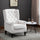 Accent Chair, Living Room Chair with Wooden Legs and Removable Cushion, High Back Armchair for Living Room, Club, Bedroom, Cream White
