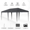 10' x 19' Extra Large Pop Up Canopy, Outdoor Party Tent with Folding Steel Frame, Carrying Bag for Catering, Events, Backyard BBQ, Black