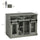 Dog Crate Furniture for Large Dogs, Double Dog Kennel for Small Dogs with Shelves, Sliding Doors, 47" x 23.5" x 35", Gray