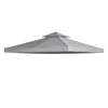 10' x 10' Gazebo Replacement Canopy 2 Tier Top UV Cover Pavilion Garden Patio Outdoor Light Grey (TOP ONLY)