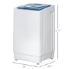 Portable Washing Machine 2-In-1 Spin Dryer, Automatic Portable Washer with Wheels, 10 Lb. Capacity, and 8 Programs for Apartment, Dorm, White