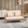48" Loveseat Sofa for Bedroom, Modern Love Seats Furniture, Upholstered Small Couch for Small Space, Beige