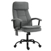 2-Point Vibrating Massage Office Chair High Back Executive Recliner with Reclining Back, Adjustable Height, Grey