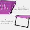 Outdoor Folding Chaise Lounge Chair Portable Lightweight Reclining Garden Sun Lounger with 4-Position Adjustable Backrest for Patio, Purple