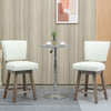 Bar Stools, Bar Stools with Back, Diamond Pattern, Rubber Wood Legs for Kitchen, Bar, Counter Height Stools, Cream White