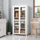 Freestanding Kitchen Pantry, 5-tier Storage Display Cabinet, Curio Cabinet with Adjustable Shelves and 2 Glass Doors for Living Room, Dining Room, White
