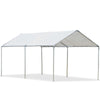 9.5' x 9.2' x 8.5' 2-Room Heavy Duty Carport Canopy with Water/UV Fighting Material & a Simple Open Design