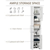 Tall Bathroom Cabinets Bathroom Linen Cabinet 67" Wood Free Standing Bathroom Linen Tower Storage Cabinet Toiletry Cabinet White