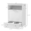 Pet Feeder Station, Dog and Cat Food Storage Feeding Station, Food Cabinet Pet Storage Organizer, White