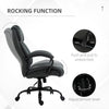 High Back Executive Office Chair 484lbs with Wide Seat, Computer Desk Chair with Linen Fabric, Adjustable Height, Wheels, Charcoal Grey