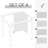10' x 10' Universal Gazebo Sidewall Set with 4 Panel, 40 Hook/C-Ring Included for Pergolas & Cabanas, Beige