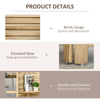 4 Panel Folding Room Divider, 5.5ft Freestanding Paulownia Wood Wall Divider Panel with Storage Shelves for Bedroom or Office, Natural Wood
