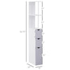 Tall Bathroom Cabinets Narrow Bathroom Cabinet 55" Bathroom Tower Storage Cabinet Bathroom Linen Cabinet Toiletry Cabinet White