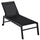Sun Lounger Chair Reclining Chaise Lounge With Wheels & Adjustable Backrest Bed Lounger Black