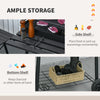 30" Charcoal Barbecue Grill with Wheels Outdoor Barbecue with Adjustable Charcoal Rack, Storage Shelf, Wheel, for Garden Camping Picnic