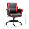 Racing Gaming Chair Faux Leather Adjustable Height with Wheels  Armrest  Mid Back Home Office  Red