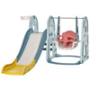 3 in 1 Kids Slide and Swing Set with Basketball Hoop Water-fillable Base Toddler Climber Playset Indoor Outdoor Exercise Toy