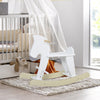 Wooden Rocking Horse Toddler Baby Ride-on Toys for Kids 1-3 Years with Classic Design & Solid Workmanship, White