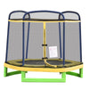 Yellow 7FT Kids Trampoline, Durable Bouncer Spring Gym Toy Indoor/Outdoor with Safety Net Enclosure, Fun Exercise