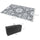 RV Mat, Outdoor Patio Rug / Large Camping Carpet with Carrying Bag, 9' x 12', Waterproof Plastic Straw, Reversible Design for Backyard, Porch, Picnic, Poolside, Gray & White Floral
