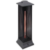 Outsunny Electric Patio Heater with Tip-Over Protection, 1500W Outdoor Heater, Space Infrared Heater with IP54 Rating and Flocking Finish, Black