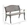 Cast Aluminium Garden Bench 2 Seater Antique Loveseat for Outdoor Patio Porch Park, Bronze