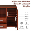 Multifunction Office Filing Cabinet Printer Stand with 2 Drawers, 2 Shelves, & Smooth Counter Surface, Brown