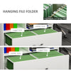 File Cabinet, Office Cabinet with Open Display Shelf and Bottom Drawer for Legal and Letter-Sized Files, Filing Cabinet on Wheels, White