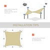 20' x 16' Sun Shade Sail Rectangle Sail Shade Canopy for Outdoor Patio Deck Yard, Sand