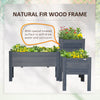 Raised Garden Bed Set of 3, Elevated Wood Planter Box with Legs and Bed Liner for Backyard and Patio to Grow Vegetables, Herbs, Gray